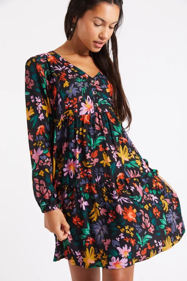 Dress Multicolor 8211 AVELINA EDWARDS Multicolor Women Banana Moon Dresses