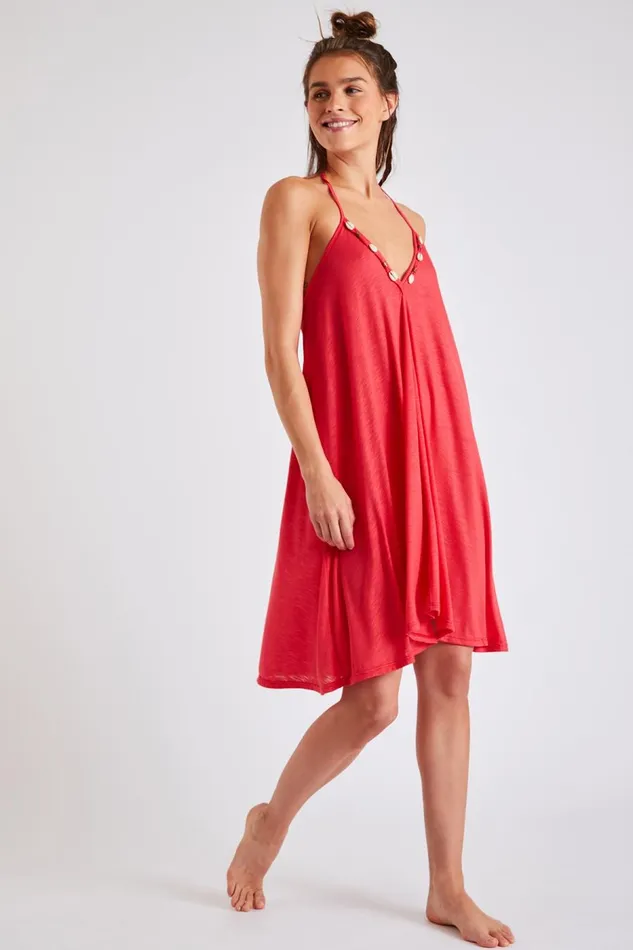 Dress Red 8211 ISHANA CARAIVA Red Women Banana Moon Dresses