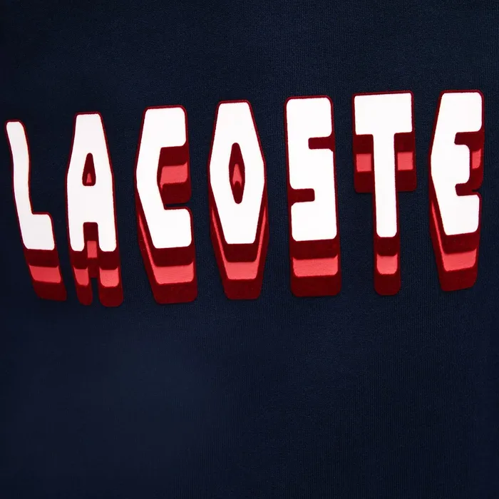 Dresses and Skirts Lacoste Womens 3DLettering Fleece Sweatshirt Dress Navy Blue Gift 4 You
