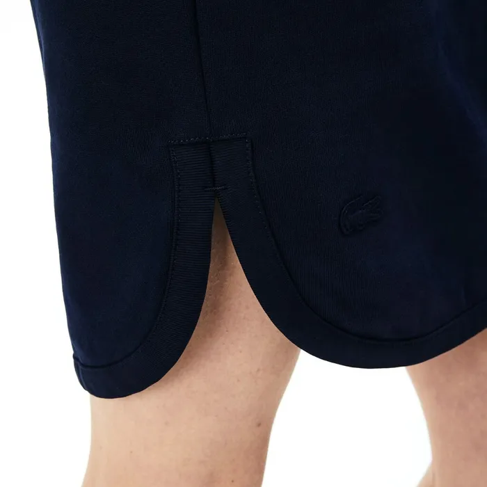 Dresses and Skirts Lacoste Womens 3DLettering Fleece Sweatshirt Dress Navy Blue Gift 4 You
