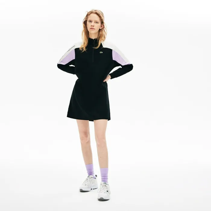 Dresses and Skirts Lacoste Womens LIVE Colorblock Cotton Zip Sweatshirt Dress BlackWhite Online Store Dresses and Skirts Lacoste Womens LIVE Colorblock Cotton Zip Sweatshirt Dress BlackWhite Online Store