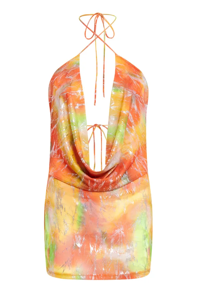 Dresses Women Jaded London Shop Iris Draped Beach Mini Dress