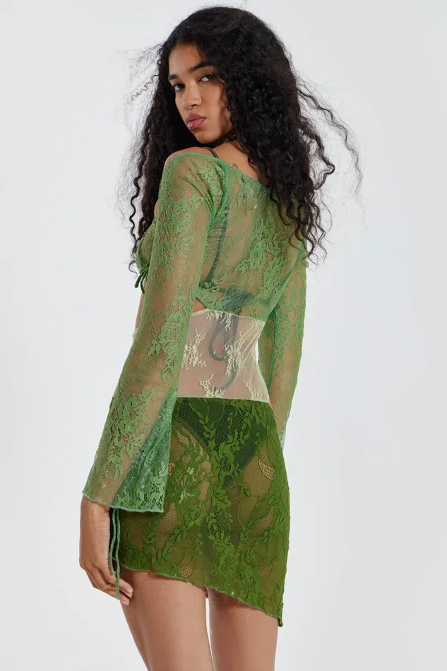 Dresses Women Jaded London Shop Siren Mini Dress In Green