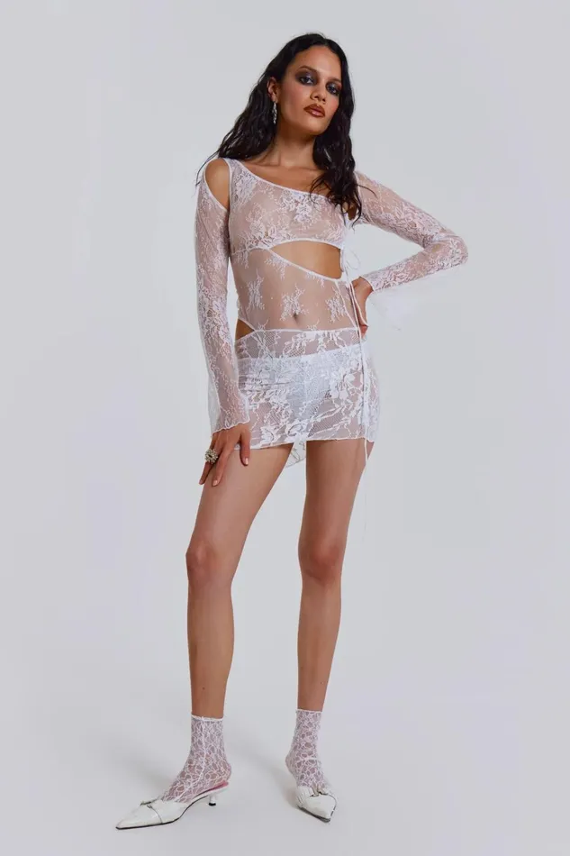 Dresses Women Jaded London Shop Siren Mini Dress In White