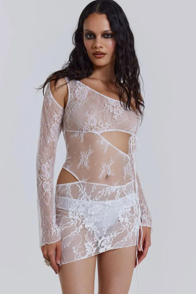Dresses Women Jaded London Shop Siren Mini Dress In White