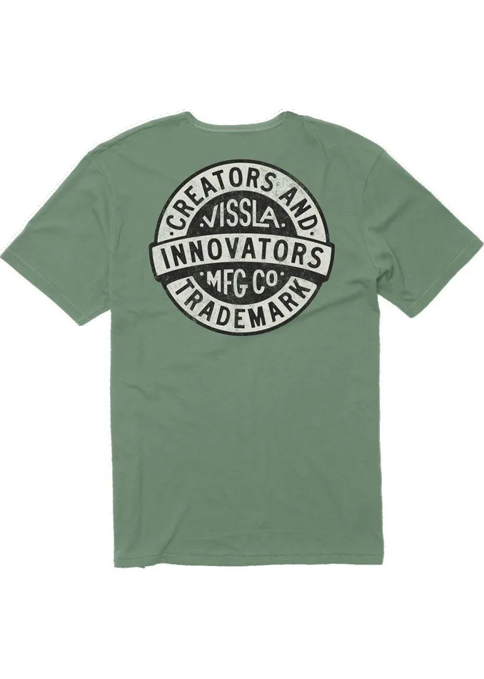 Eco Tees Men Vissla Creators Badge Organic Pkt Tee Pine