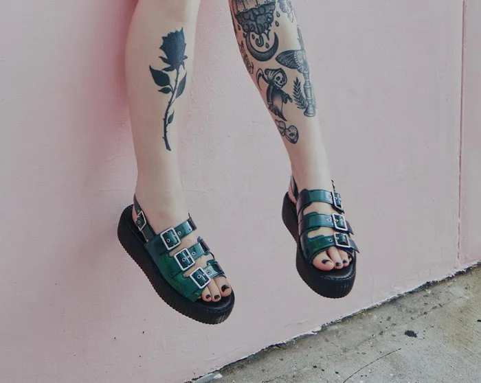 Emerald Metallic 3Buckle Mondo Sandal Women TUK Shoes Sandals Emerald Metallic 3Buckle Mondo Sandal Women TUK Shoes Sandals