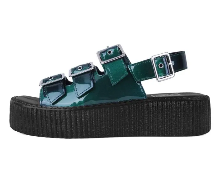 Emerald Metallic 3Buckle Mondo Sandal Women TUK Shoes Sandals Emerald Metallic 3Buckle Mondo Sandal Women TUK Shoes Sandals