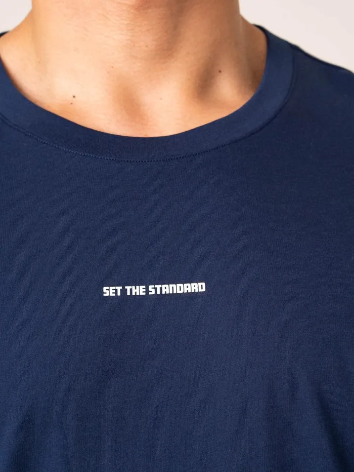 Emerge Oversized TShirt 8211 Navy Men Ryderwear TShirts