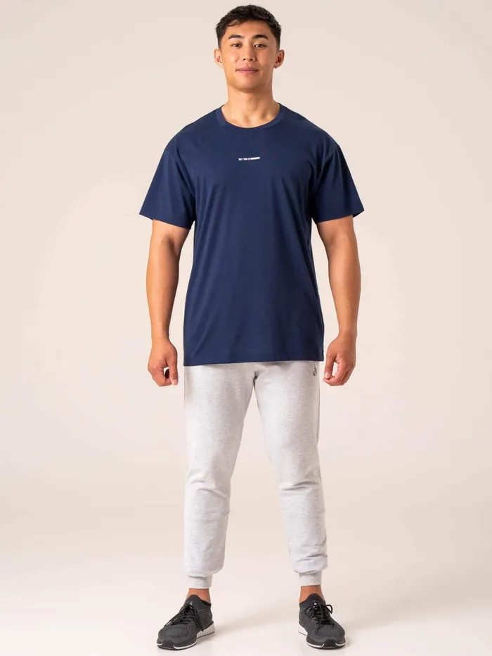 Emerge Oversized TShirt 8211 Navy Men Ryderwear TShirts