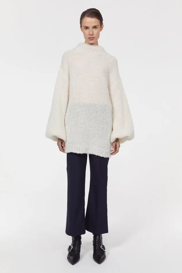 Emin Knitted Sweater Whipped Cream Women Rodebjer Knitwear