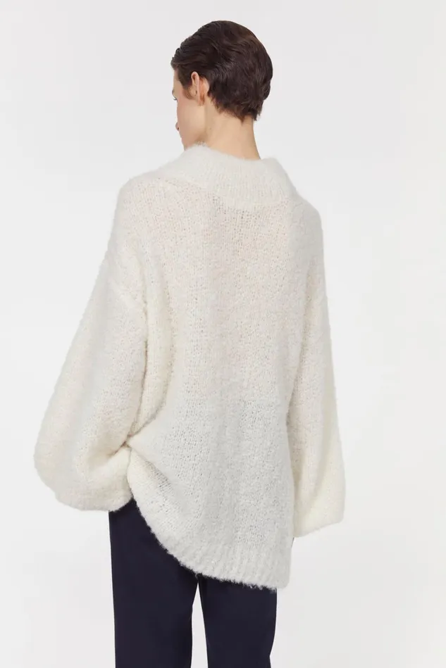 Emin Knitted Sweater Whipped Cream Women Rodebjer Knitwear