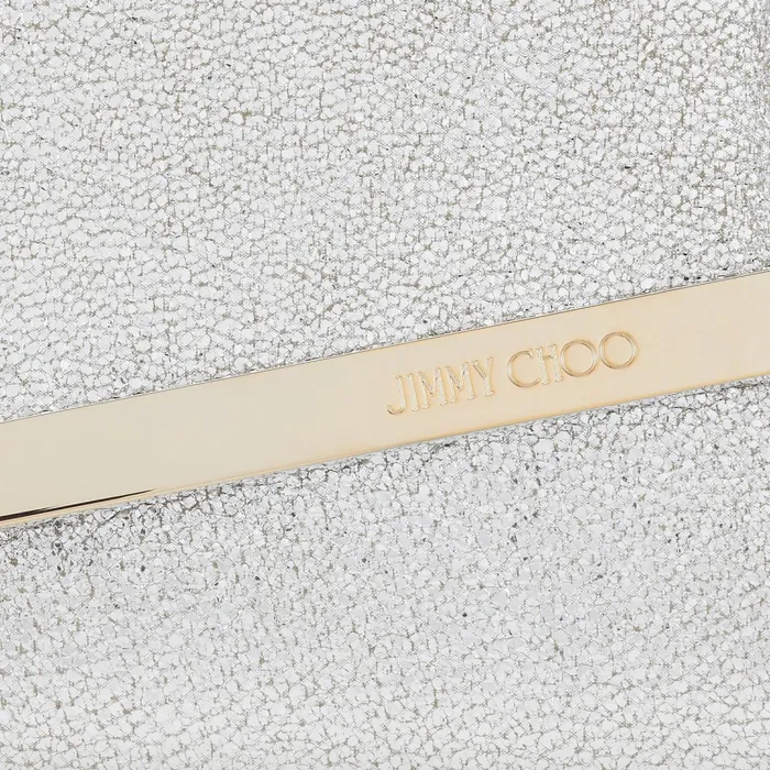 Emmie Champagne Glitter Leather Clutch Bag Champagne Women JIMMY CHOO Clutch Bags