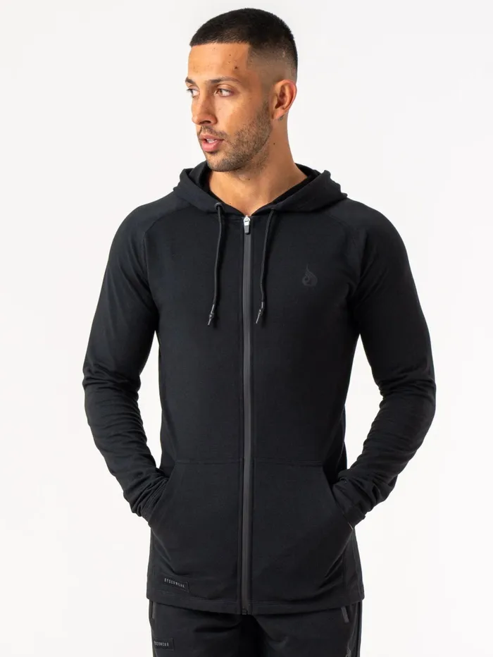 Endurance Zip Up Jacket 8211 Black Men Ryderwear Sweaters and Hoodies