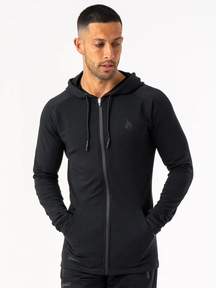 Endurance Zip Up Jacket 8211 Black Men Ryderwear Sweaters and Hoodies