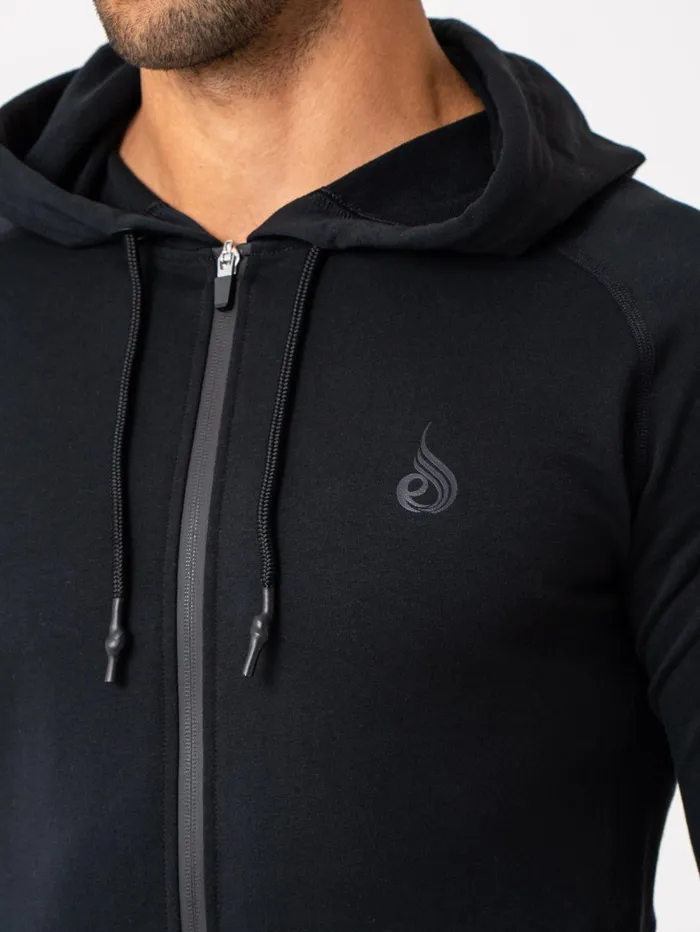 Endurance Zip Up Jacket 8211 Black Men Ryderwear Sweaters and Hoodies