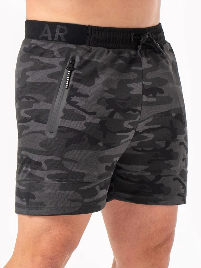 Energy Mesh Shorts 8211 Black Camo Men Ryderwear Gym Shorts