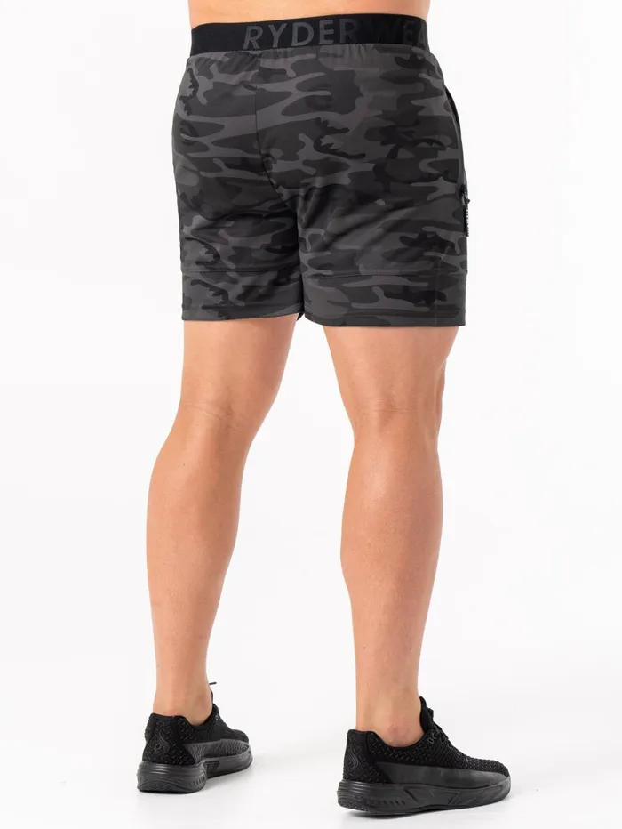 Energy Mesh Shorts 8211 Black Camo Men Ryderwear Gym Shorts
