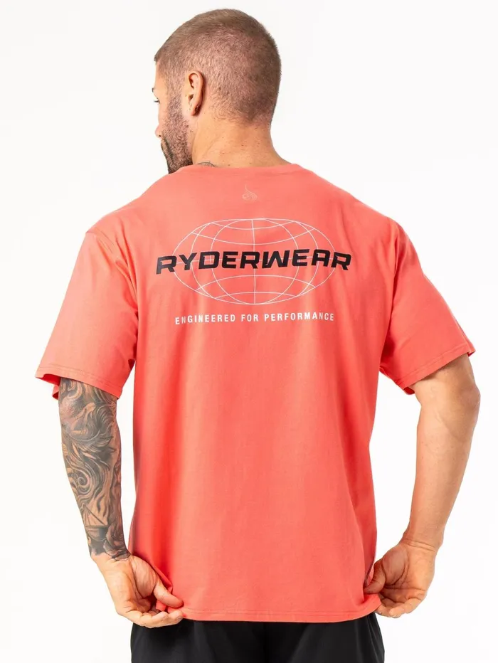 Energy Oversized TShirt 8211 Coral Men Ryderwear TShirts