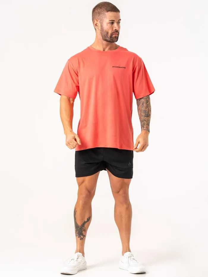 Energy Oversized TShirt 8211 Coral Men Ryderwear TShirts