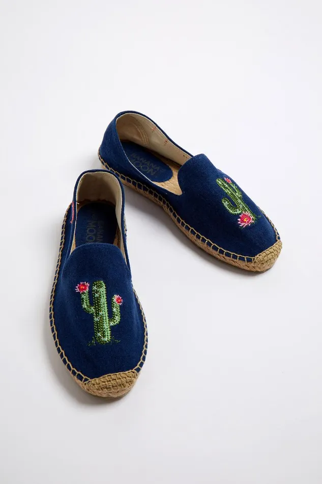 Espadrilles Slip On Navy 8211 OZZIE ESPADRILLE Navy Women Banana Moon Shoes