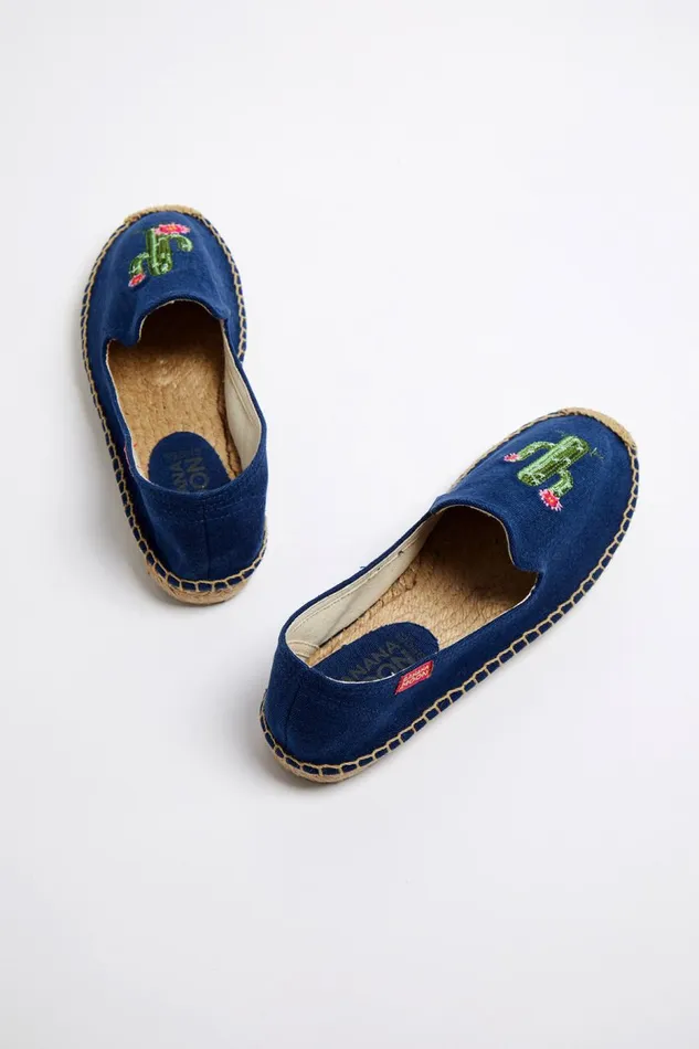 Espadrilles Slip On Navy 8211 OZZIE ESPADRILLE Navy Women Banana Moon Shoes