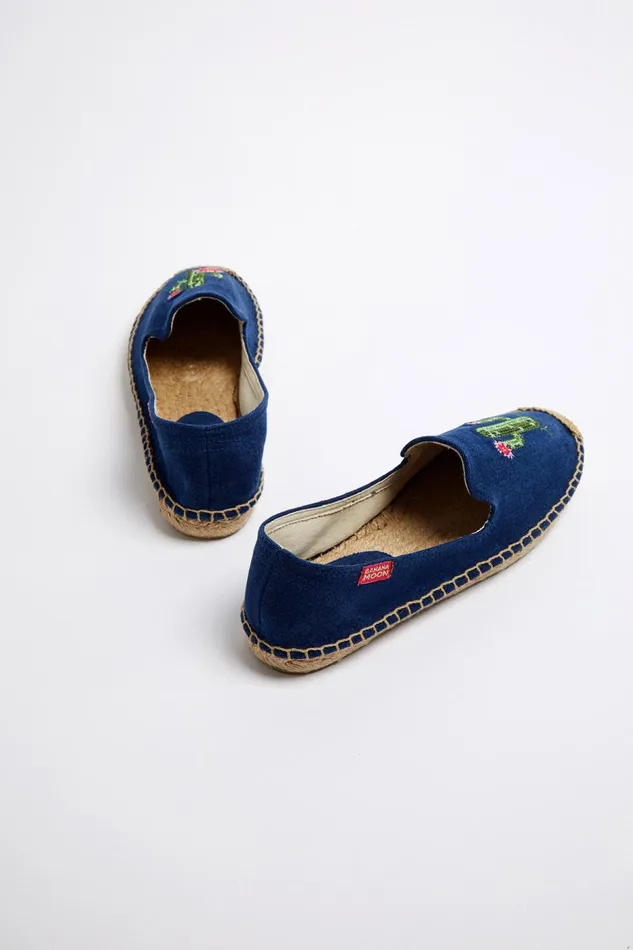 Espadrilles Slip On Navy 8211 OZZIE ESPADRILLE Navy Women Banana Moon Shoes