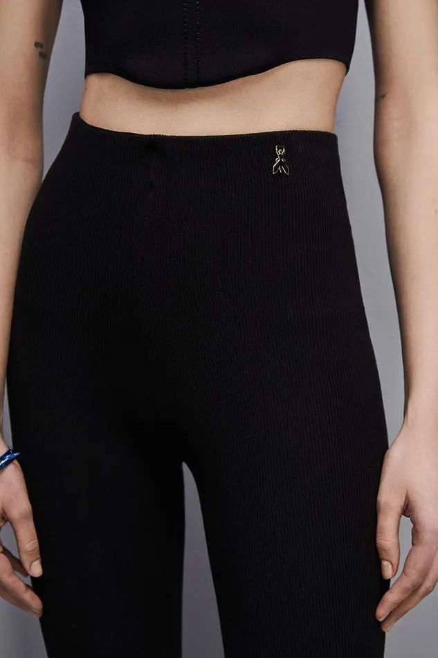 Flared Women Patrizia Pepe Flared Bodycon Pants Nero
