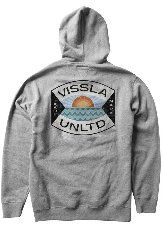 Fleece and Hoodies Men Vissla Coastal Eco Po Hoodie Athletic Heather