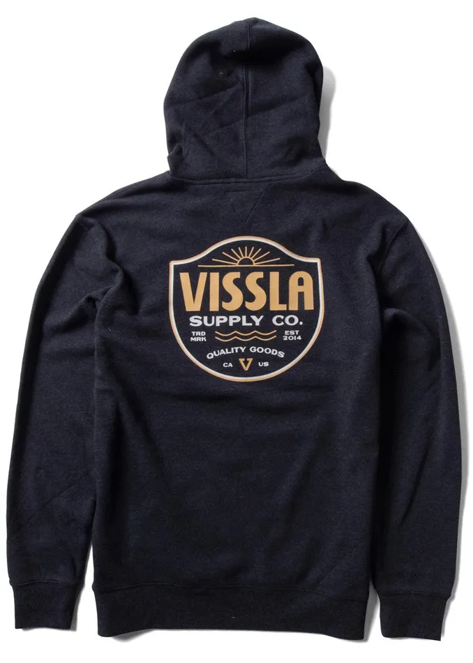 Fleece and Hoodies Men Vissla Coastal Eco Po Hoodie Black Heather