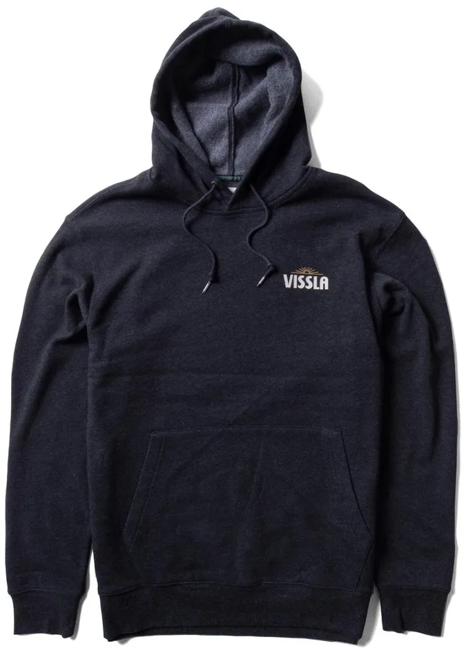 Fleece and Hoodies Men Vissla Coastal Eco Po Hoodie Black Heather
