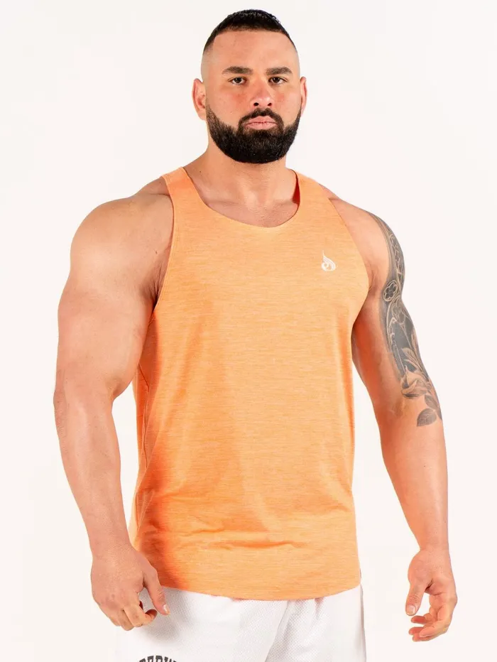 Flex Active Tank 8211 Orange Marl Men Ryderwear Tops
