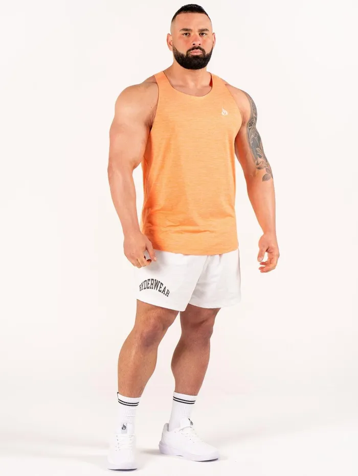 Flex Active Tank 8211 Orange Marl Men Ryderwear Tops