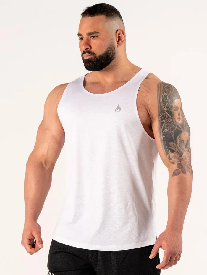 Flex Active Tank 8211 White Men Ryderwear Tops
