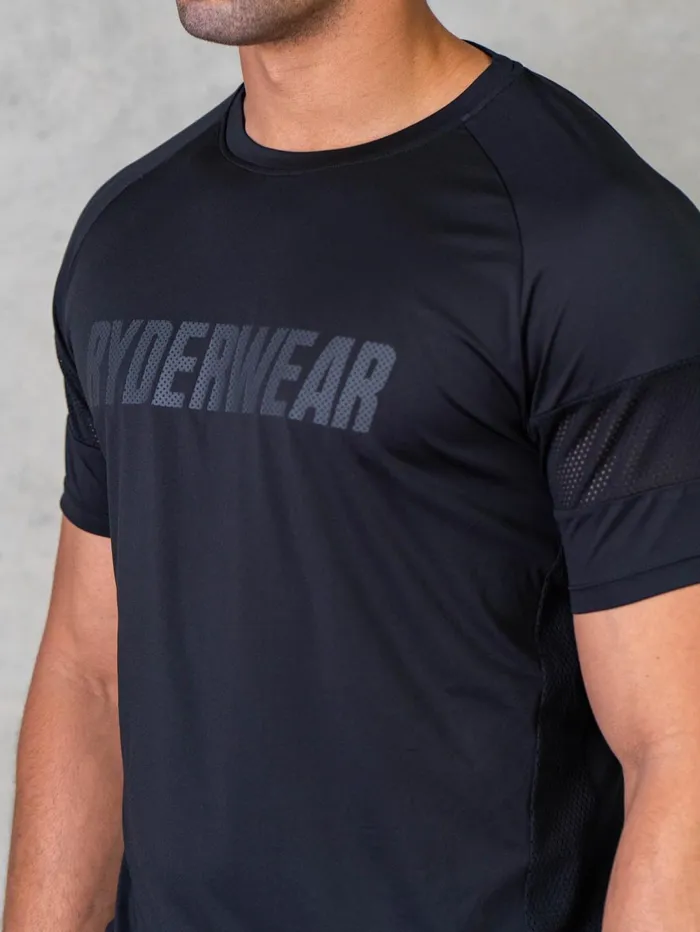 Flex Mesh TShirt 8211 Black Men Ryderwear TShirts