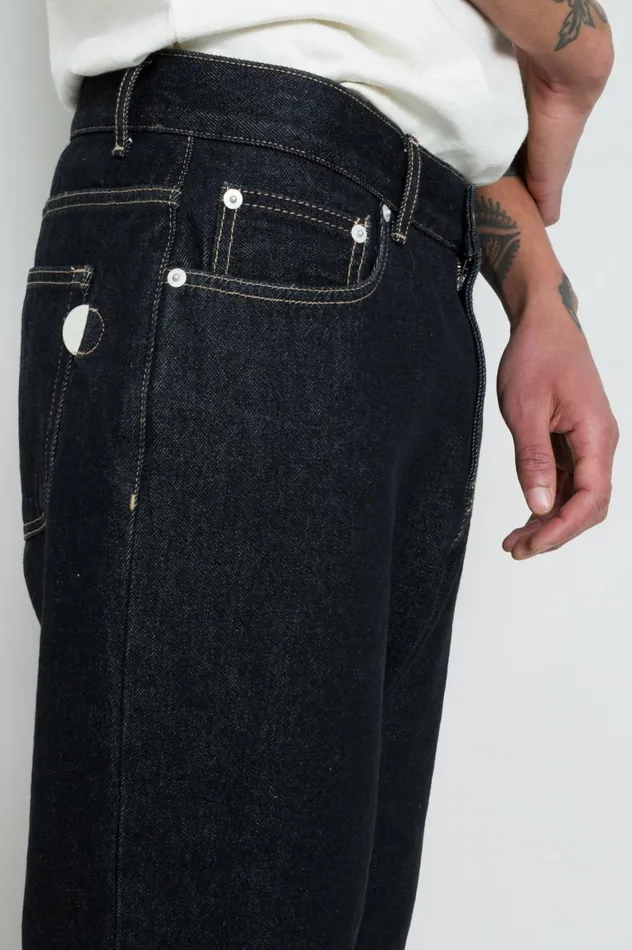 Folk Clothing 5 Pocket Trouser 8211 Black Washed Denim Mens Trousers