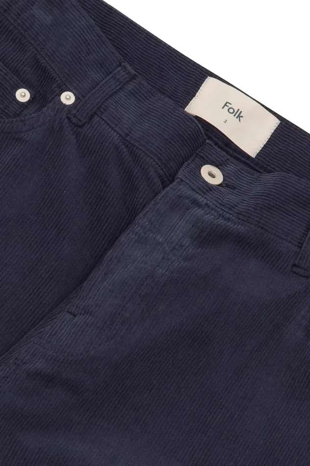 Folk Clothing 5 Pocket Trouser 8211 Washed Ink Cord Mens Trousers