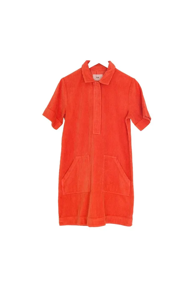 Folk Clothing A Line Zip Dress 8211 Vermillion Cord Womens Skirts and Dresses Folk Clothing A Line Zip Dress 8211 Vermillion Cord Womens Skirts and Dresses