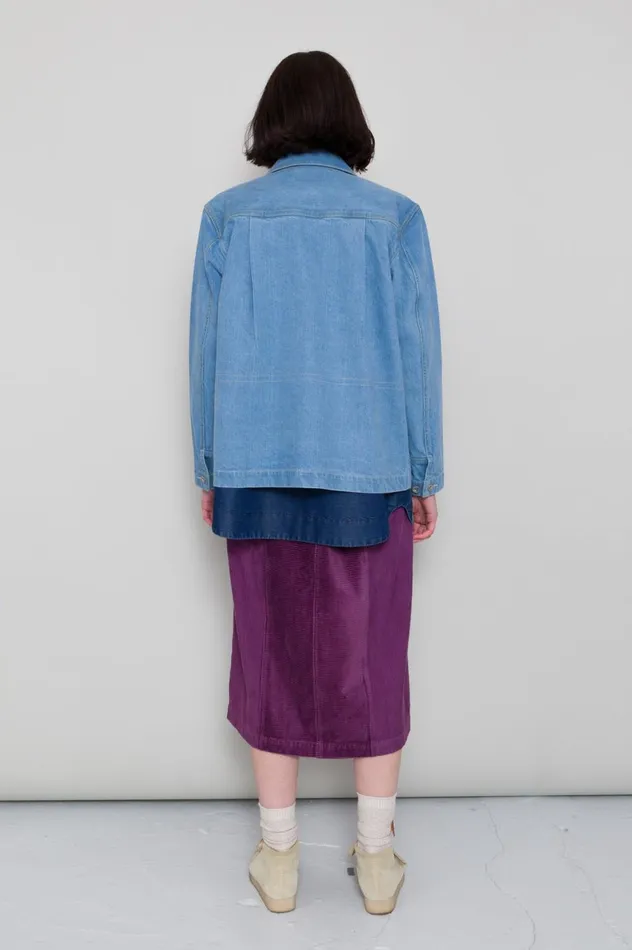 Folk Clothing Archive Jacket 8211 Bleached Denim Womens Outerwear