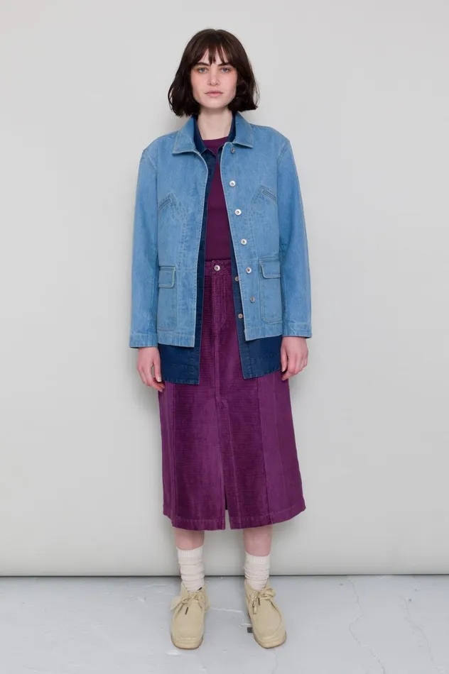 Folk Clothing Archive Jacket 8211 Bleached Denim Womens Outerwear