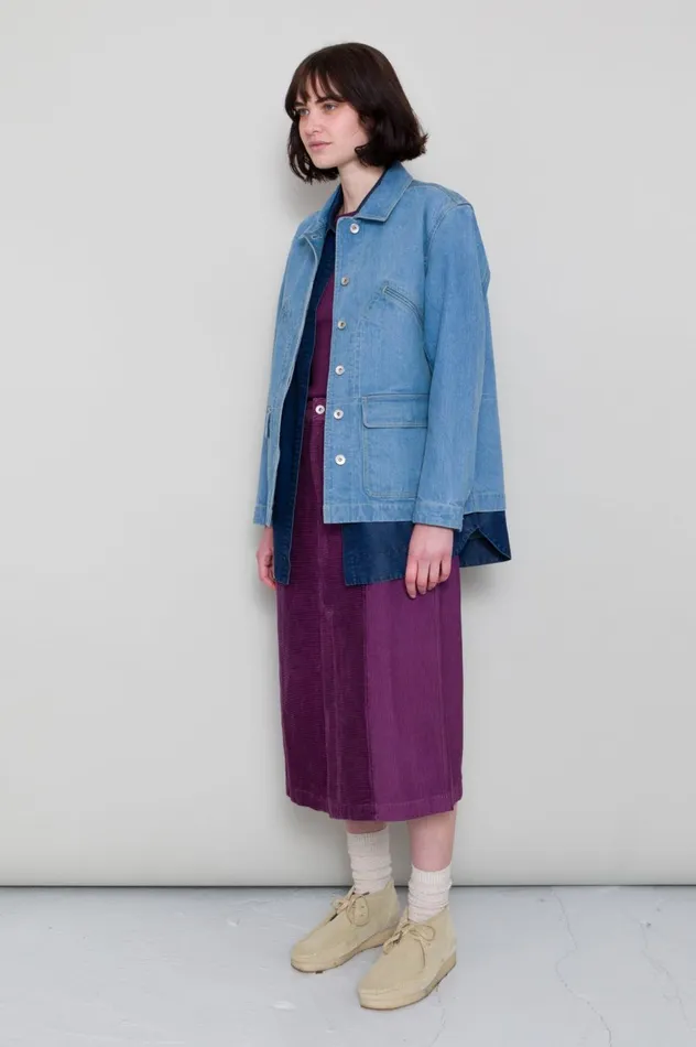Folk Clothing Archive Jacket 8211 Bleached Denim Womens Outerwear