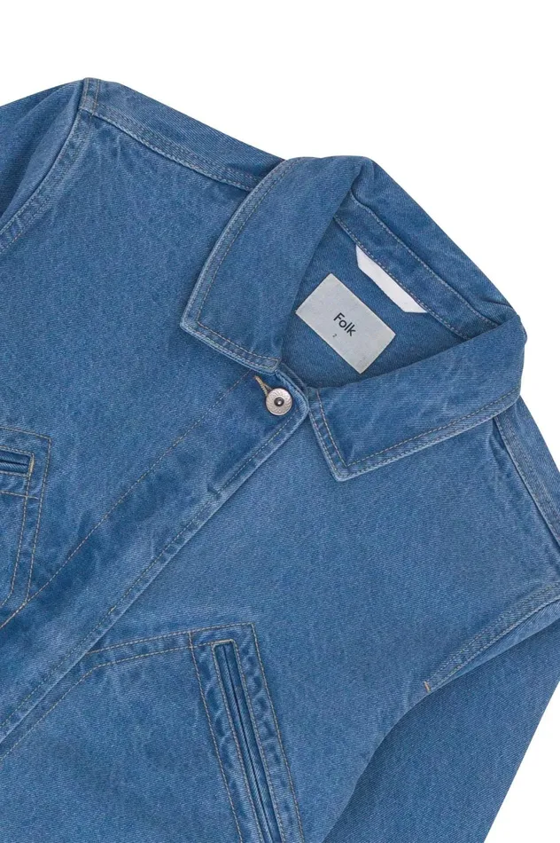 Folk Clothing Archive Jacket 8211 Bleached Denim Womens Outerwear