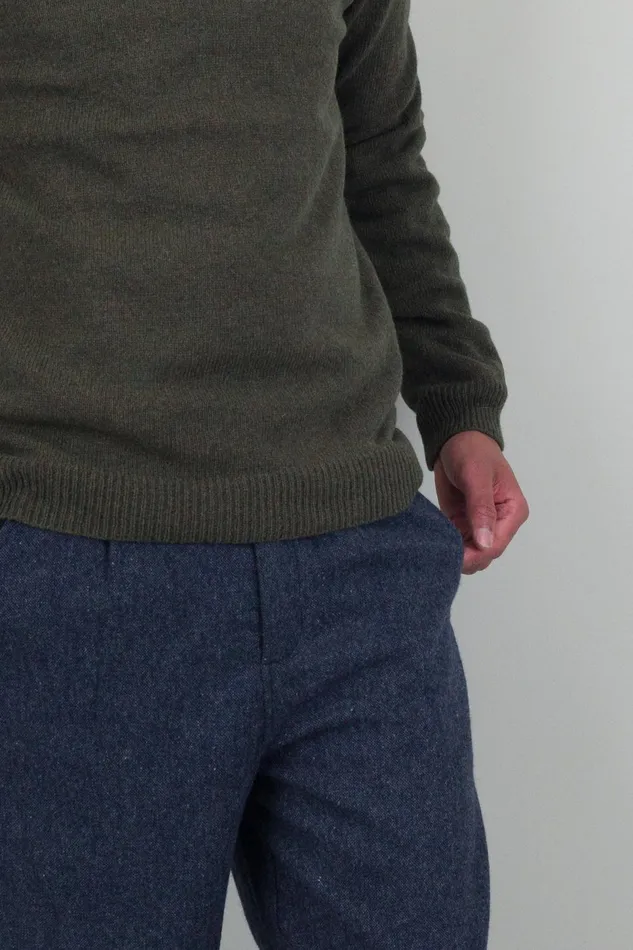 Folk Clothing Assembly Crew Jumper 8211 Forest Mens Knitwear