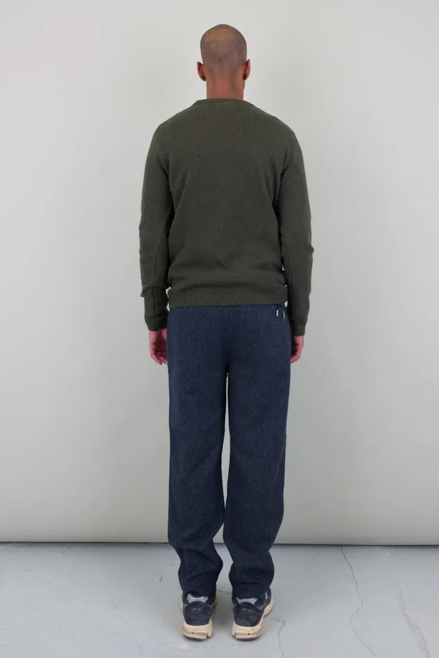 Folk Clothing Assembly Crew Jumper 8211 Forest Mens Knitwear
