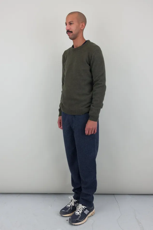 Folk Clothing Assembly Crew Jumper 8211 Forest Mens Knitwear