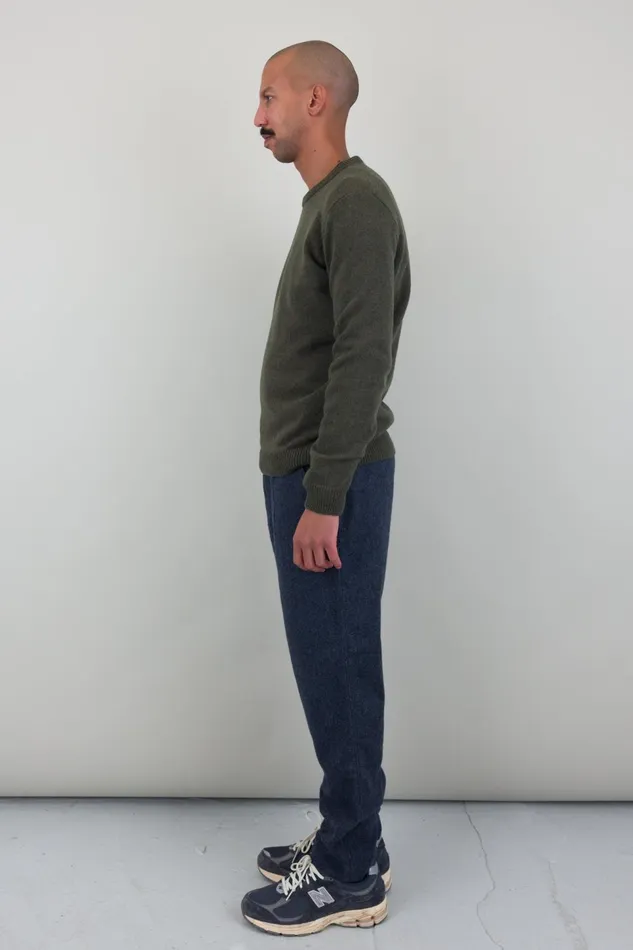 Folk Clothing Assembly Crew Jumper 8211 Forest Mens Knitwear