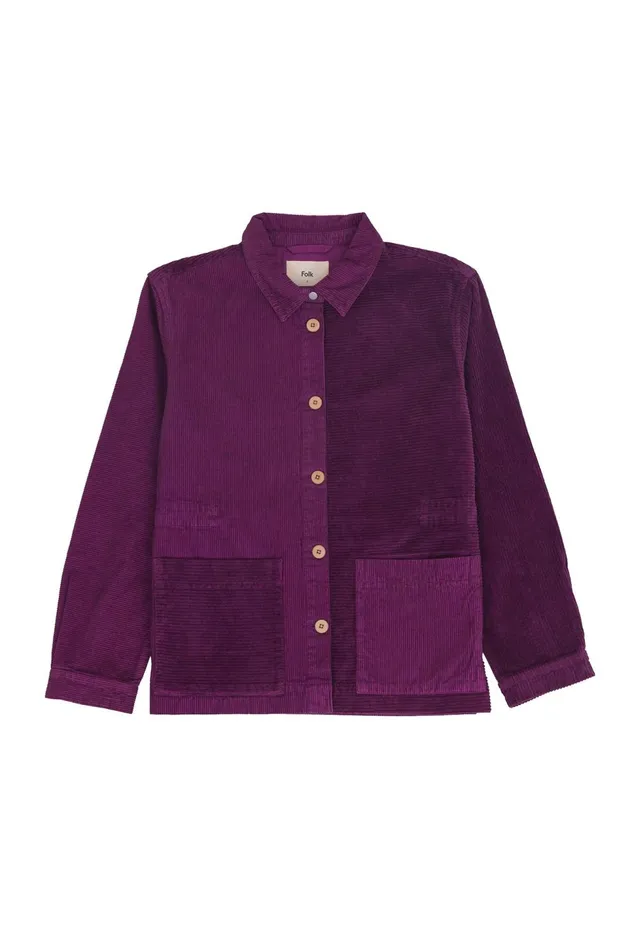 Folk Clothing Assembly Jacket 8211 Directional Cord Wine Womens Outerwear