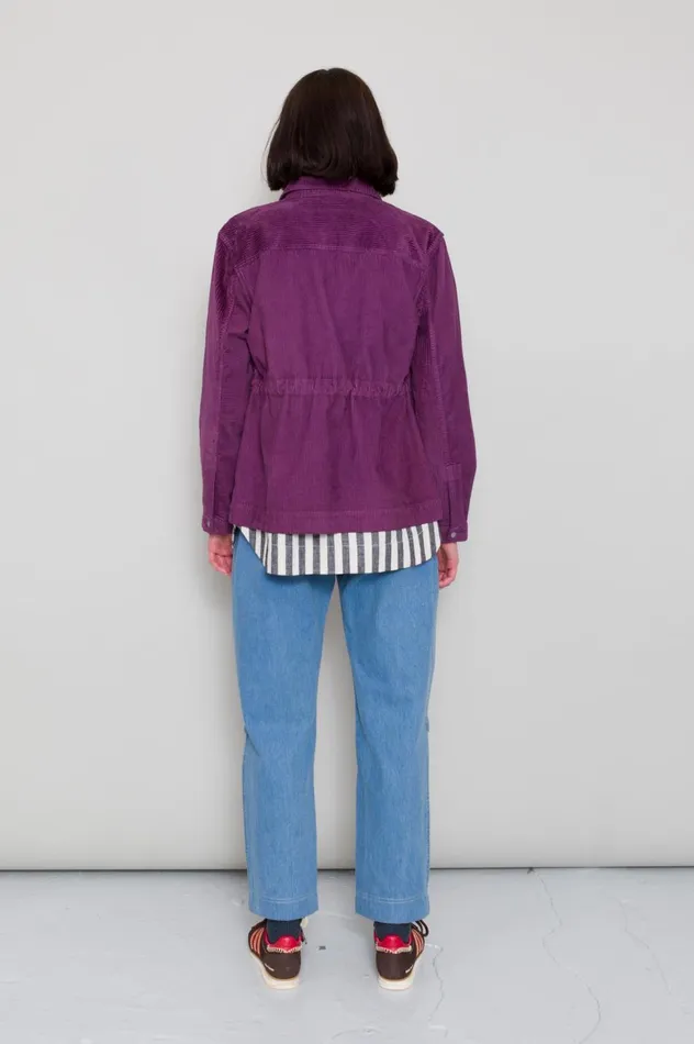 Folk Clothing Assembly Jacket 8211 Directional Cord Wine Womens Outerwear