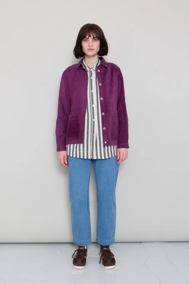 Folk Clothing Assembly Jacket 8211 Directional Cord Wine Womens Outerwear