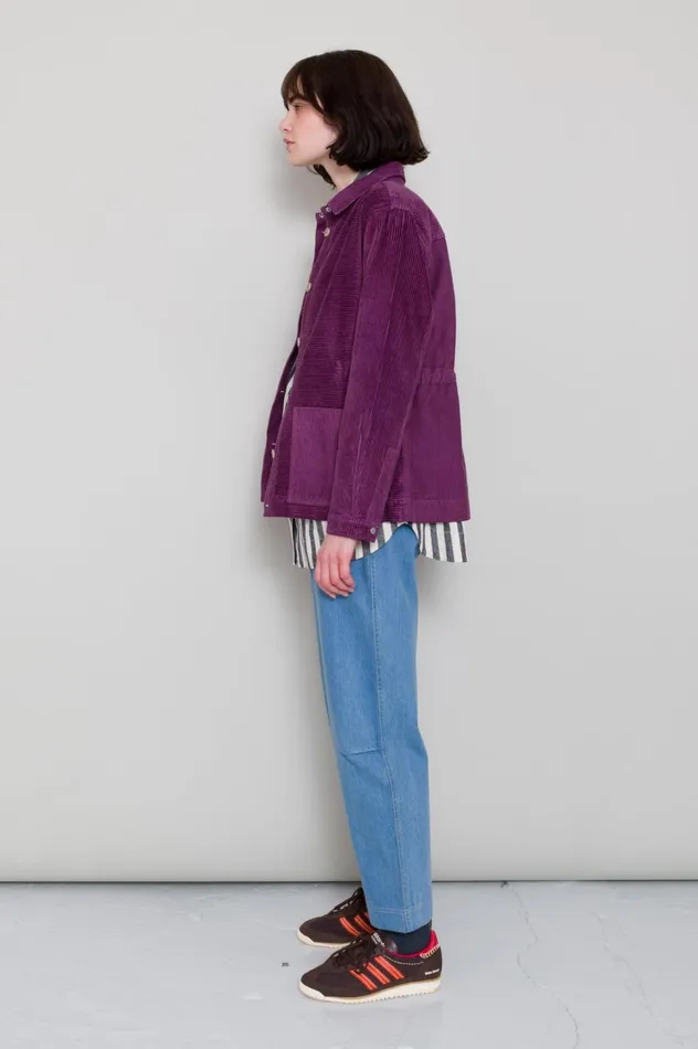 Folk Clothing Assembly Jacket 8211 Directional Cord Wine Womens Outerwear